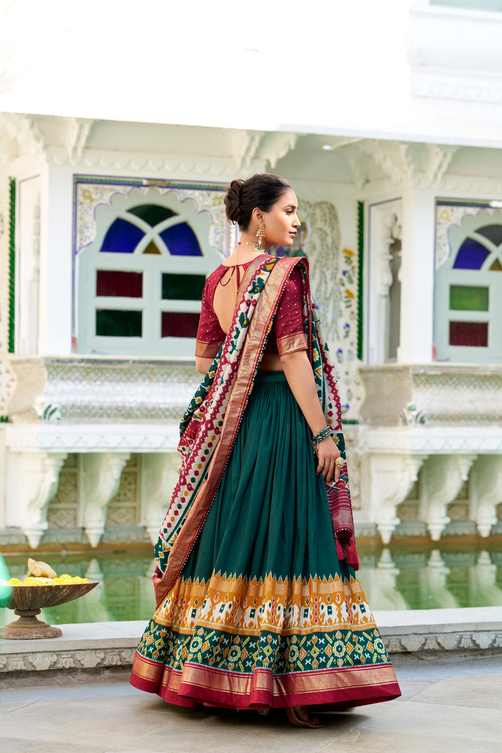 Patola Print Tussar Silk Lehenga Choli