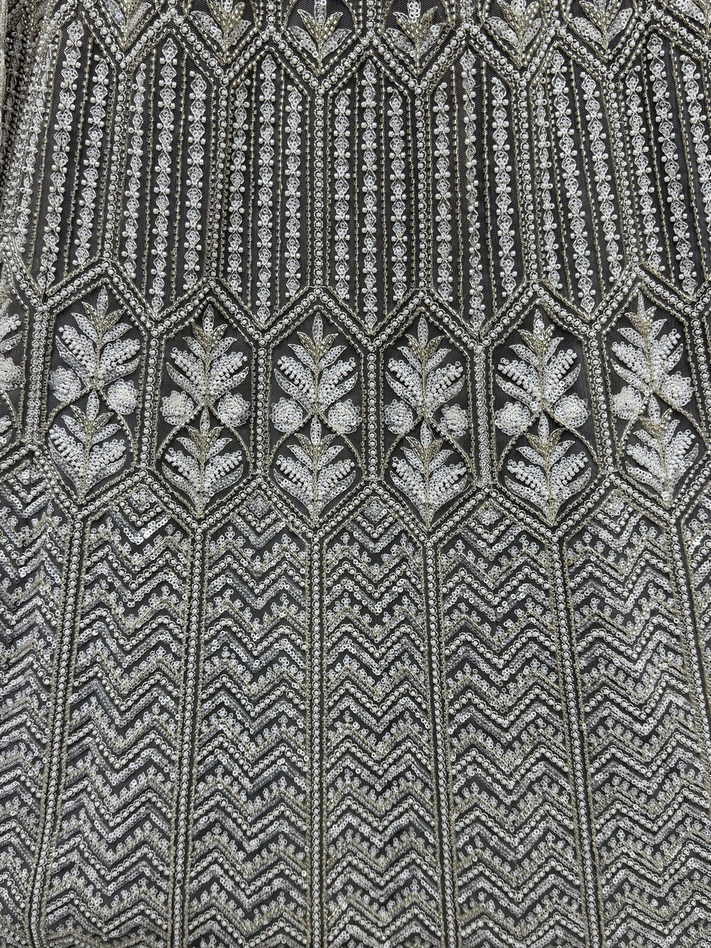 Grey Spectacular Hand Wok Net Bridesmaid Lehenga Choli With Dupatta