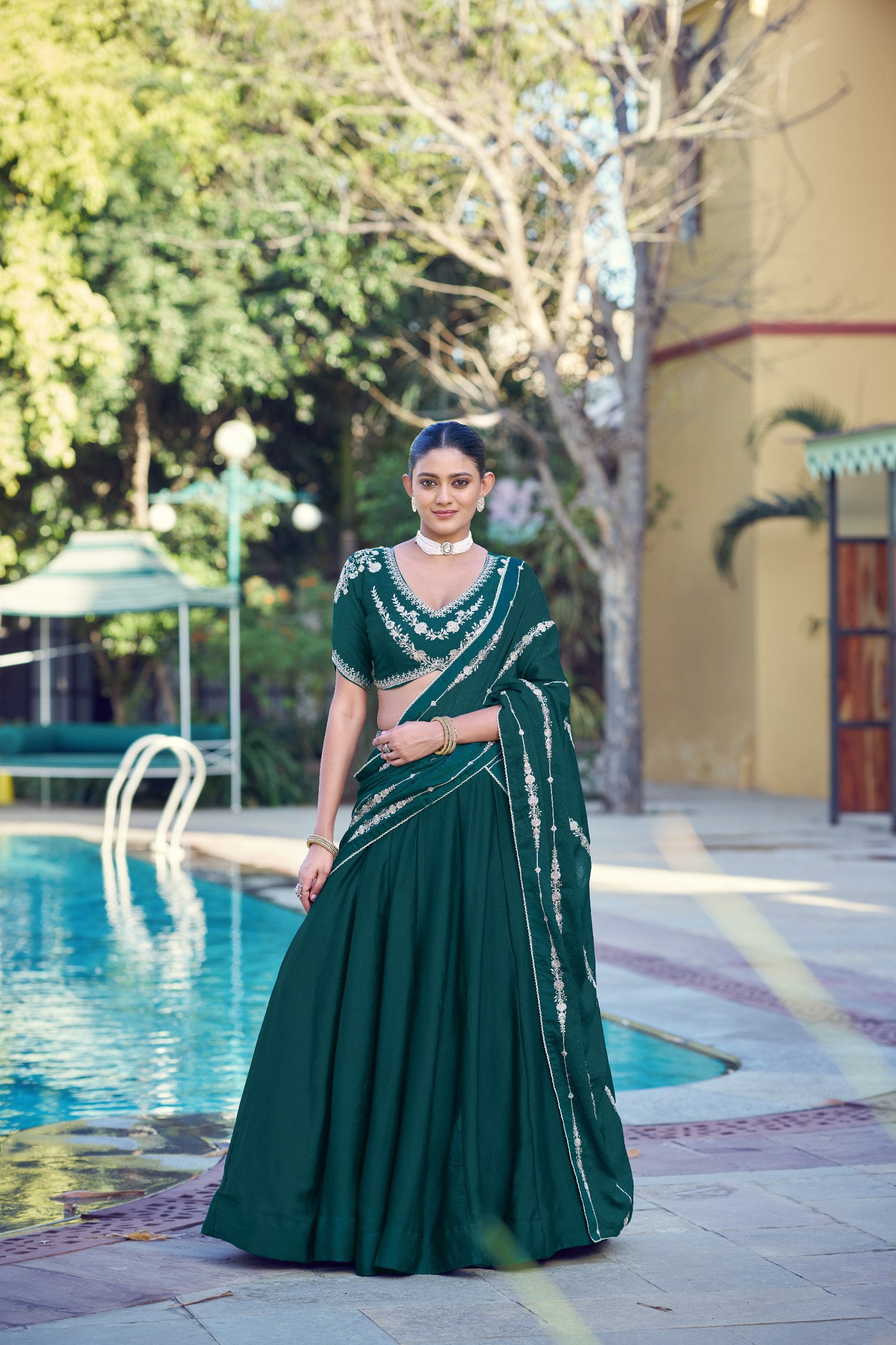 Rangoli Crush Lehenga Choli with Embroidered Sequins Belt