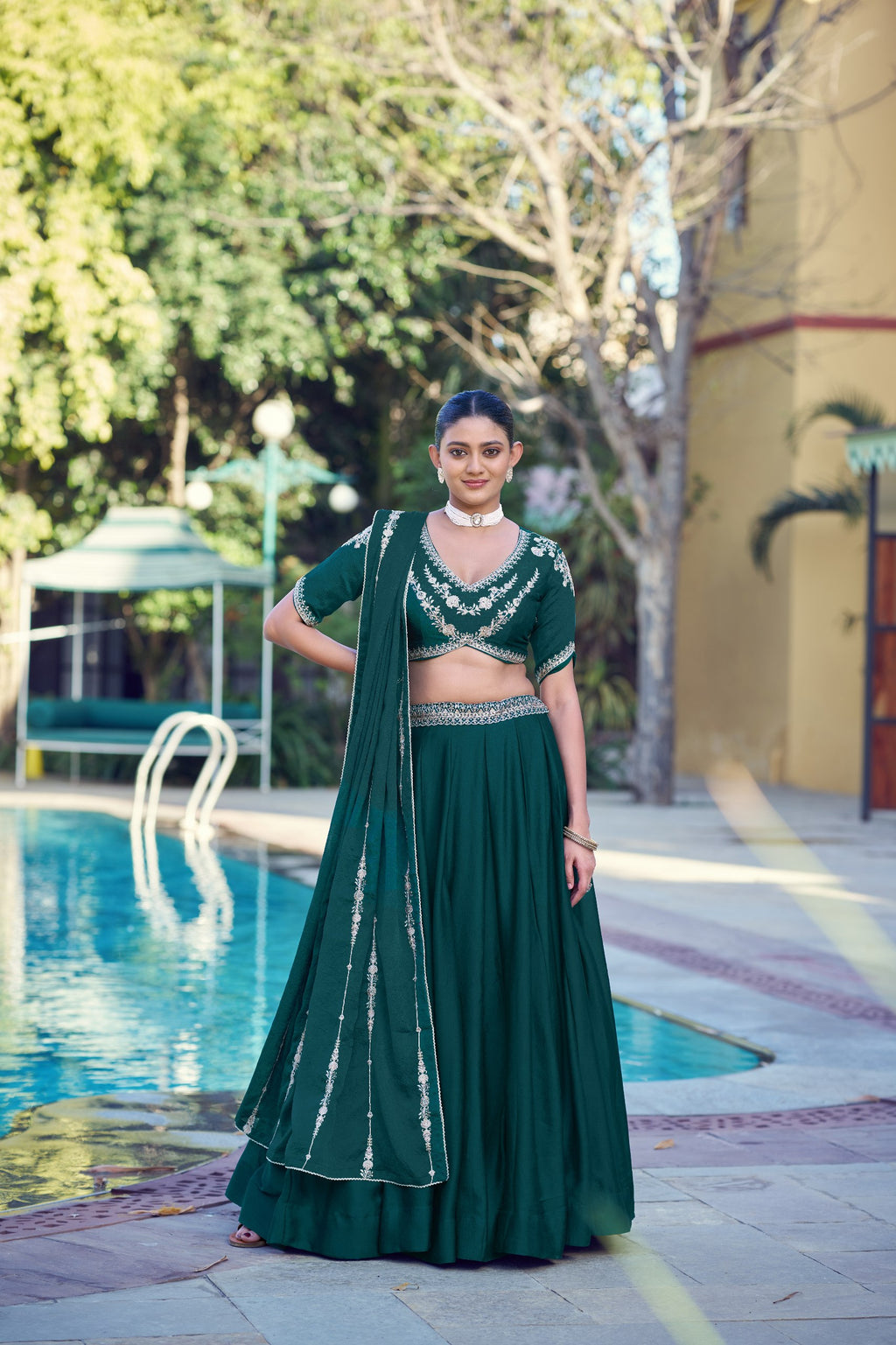 Rangoli Crush Lehenga Choli with Embroidered Sequins Belt