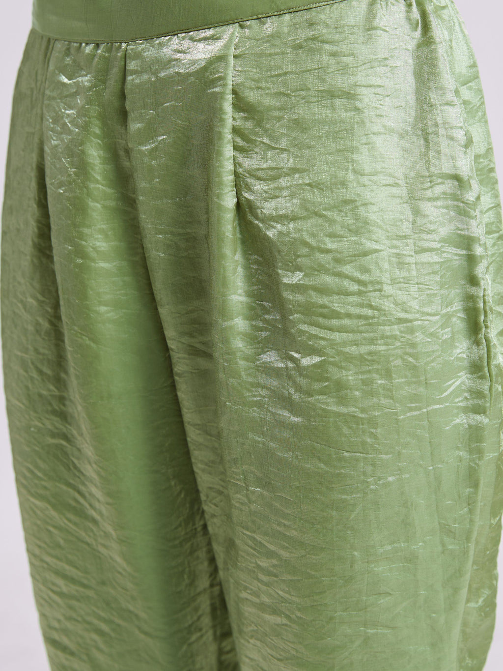 Incredible Sea Green Organza Festival Wear Kurta With Pant