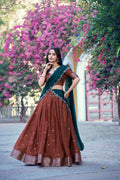Shreevani Chinon Checks Lehenga Choli