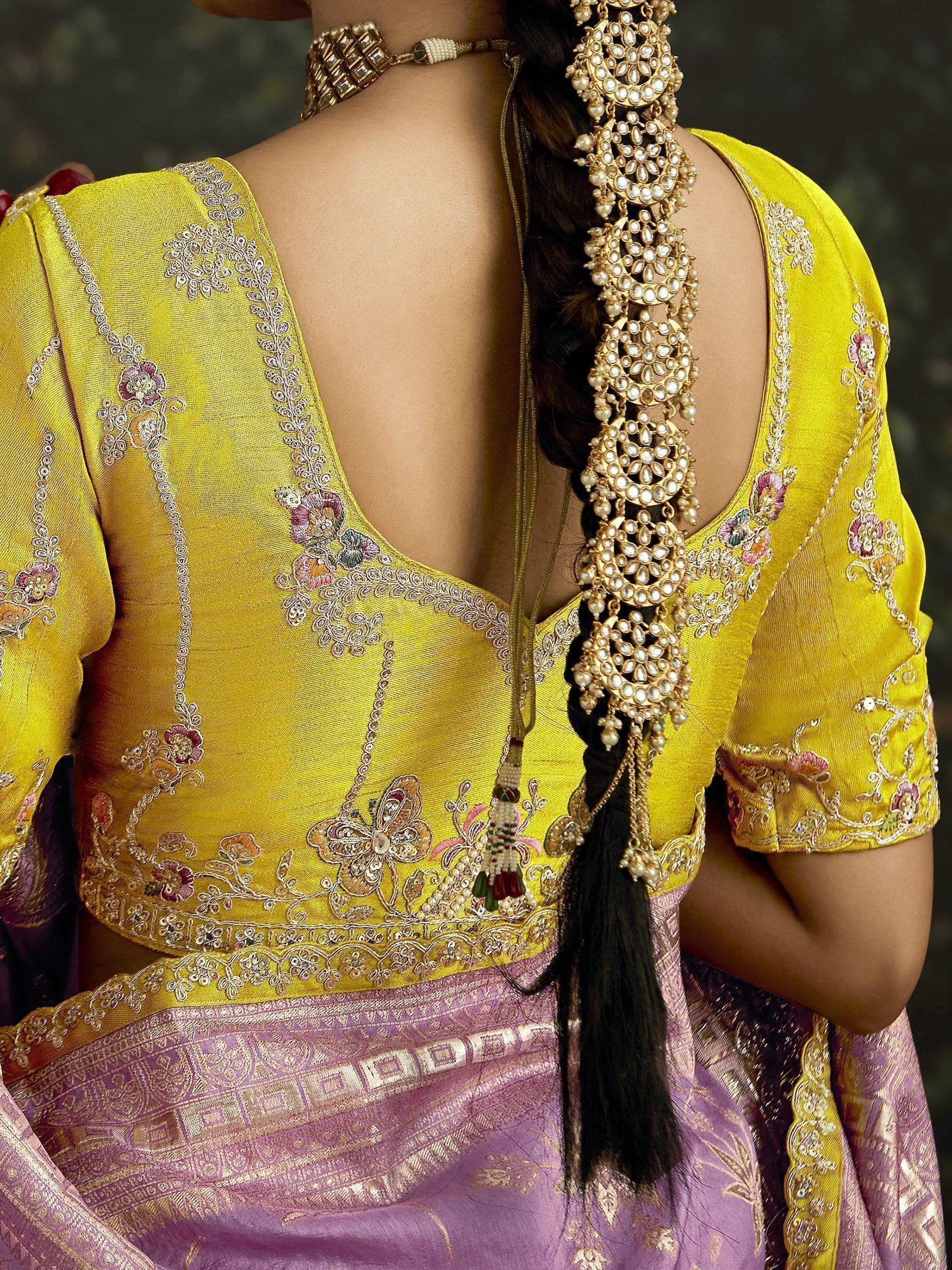 Captivating Light Purple Zari Weaving Silk Saree With Blouse