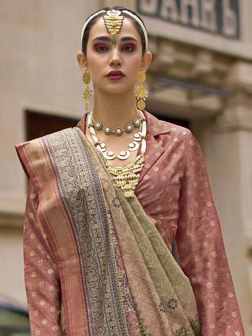 Astonishing Multi-Color Digital Printed Silk Saree With Blouse