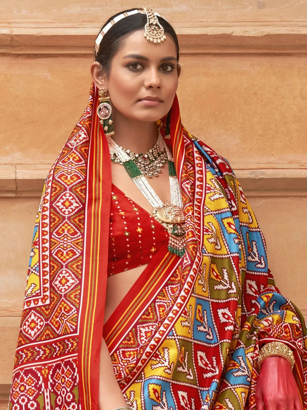 Enchanting Multi-Color Patola Printed Silk Event Wear Saree With Blouse