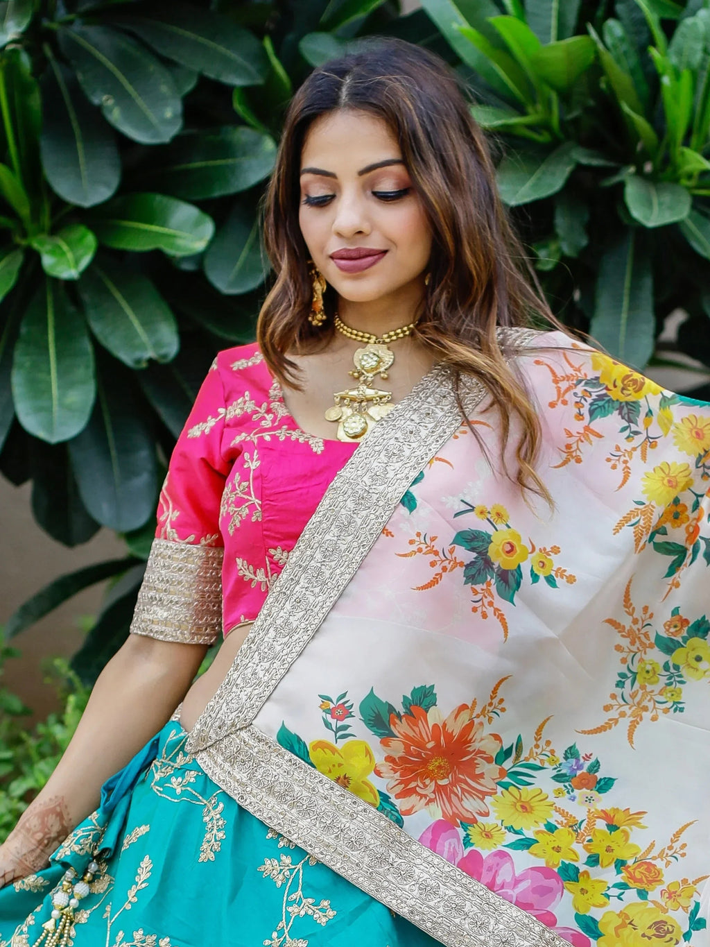 Blue Enthralling Sequins Work Art Silk Sangeet Wear Lehenga Choli