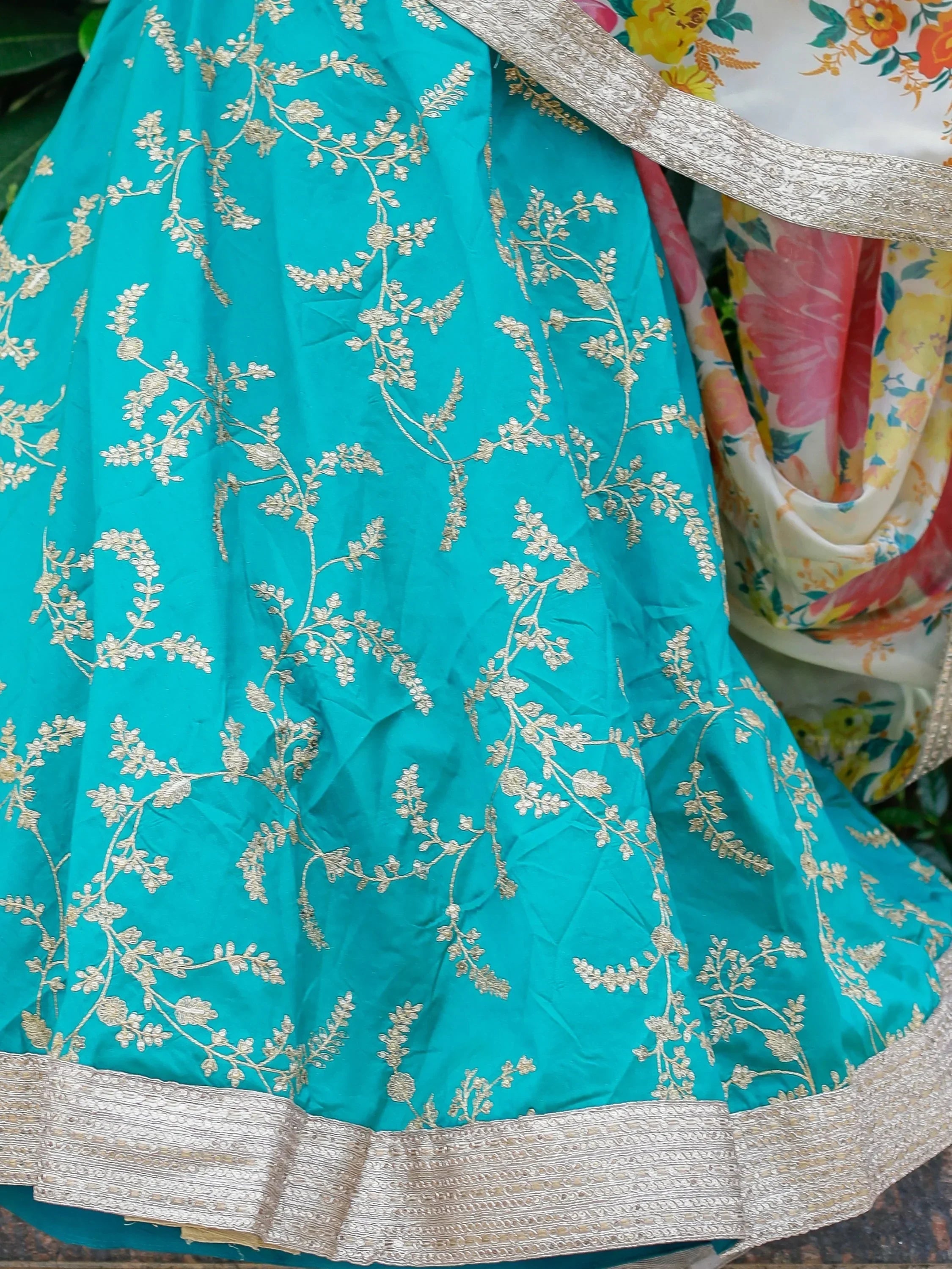 Blue Enthralling Sequins Work Art Silk Sangeet Wear Lehenga Choli