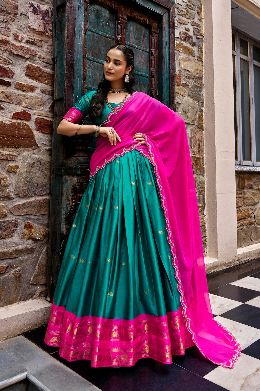 Tarika Cotton Silk Zari Weaving Lehenga Choli