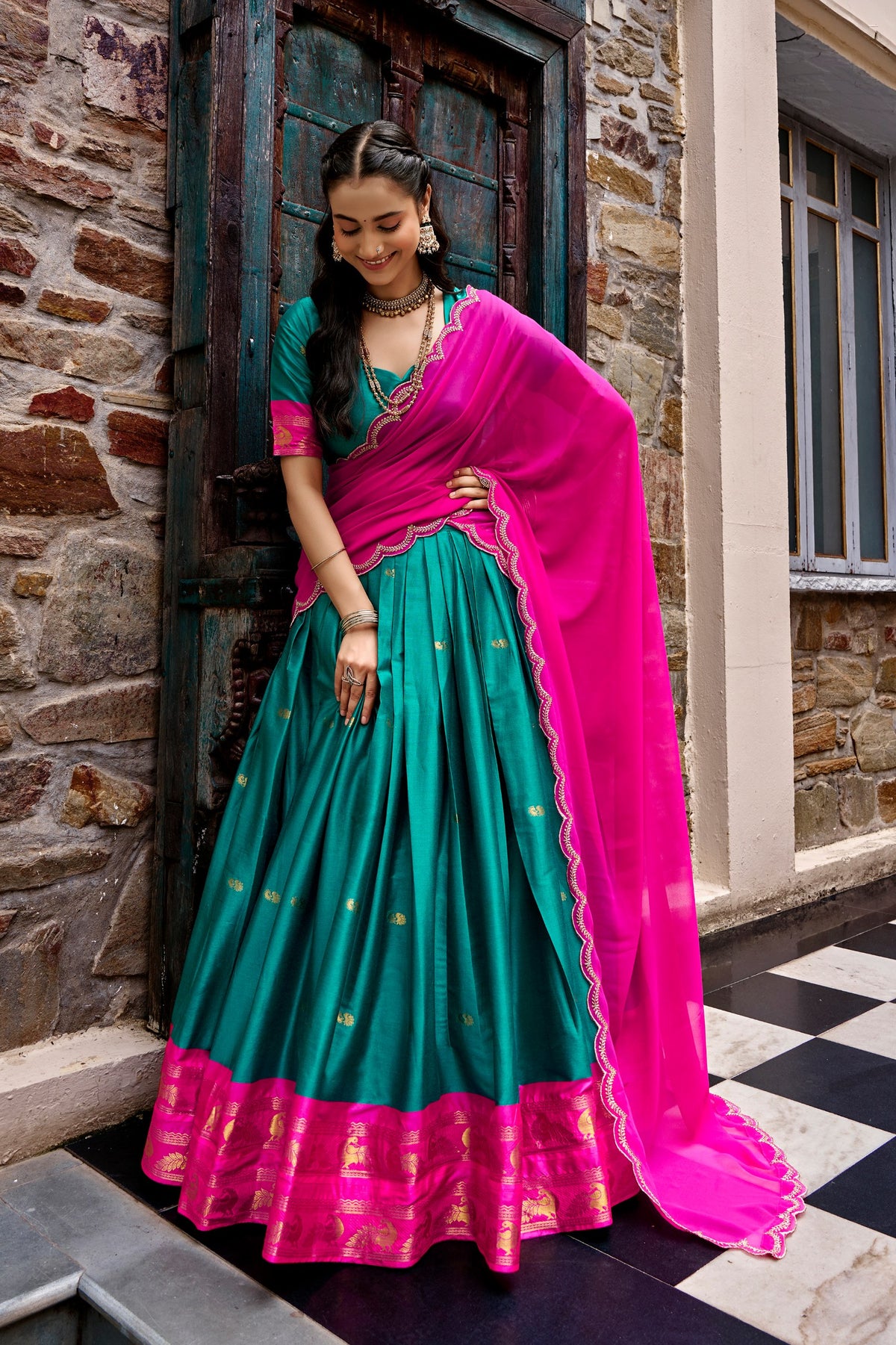 Tarika Cotton Silk Zari Weaving Lehenga Choli