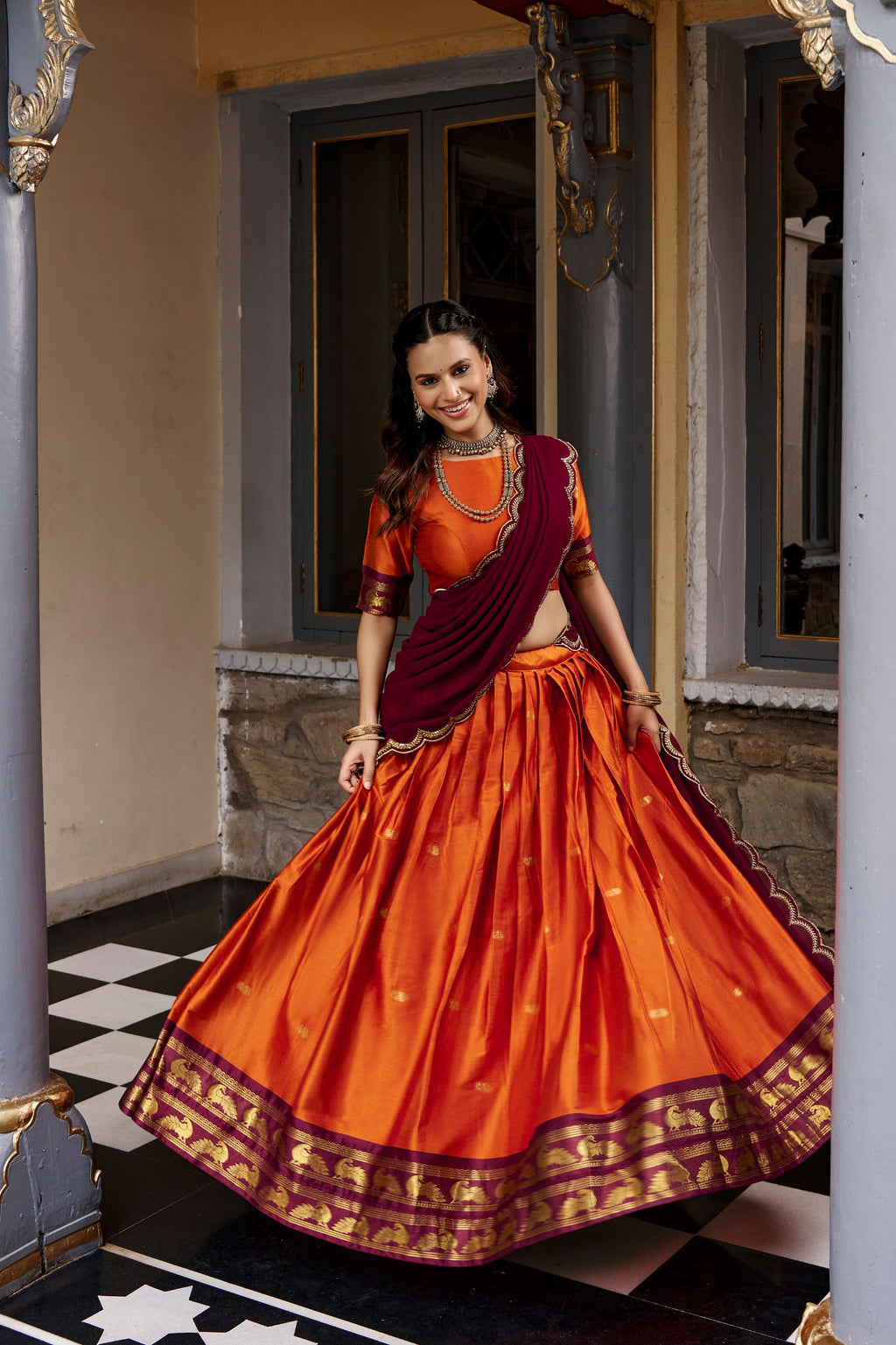 Tarika Cotton Silk Zari Weaving Lehenga Choli