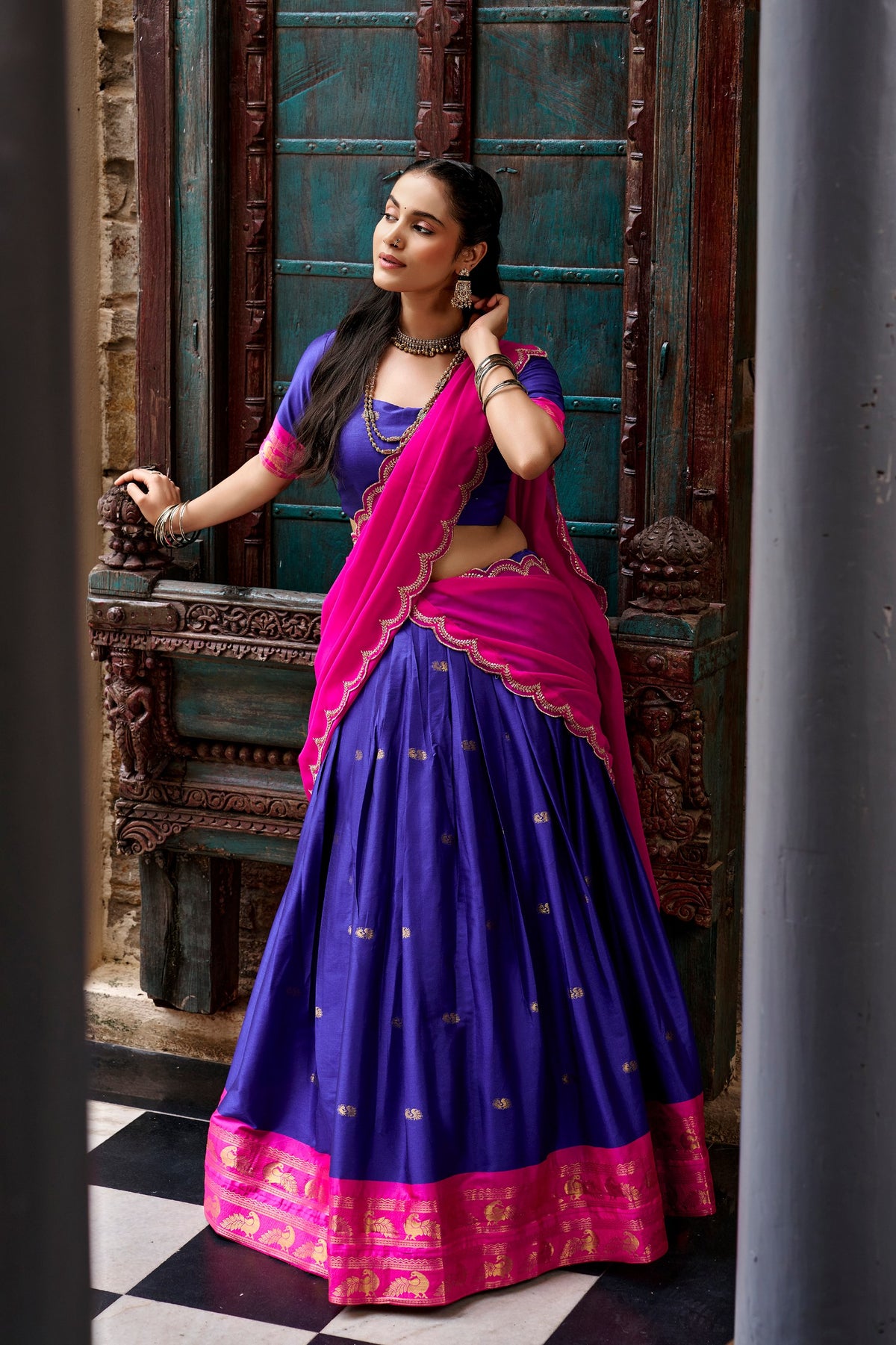 Tarika Cotton Silk Zari Weaving Lehenga Choli