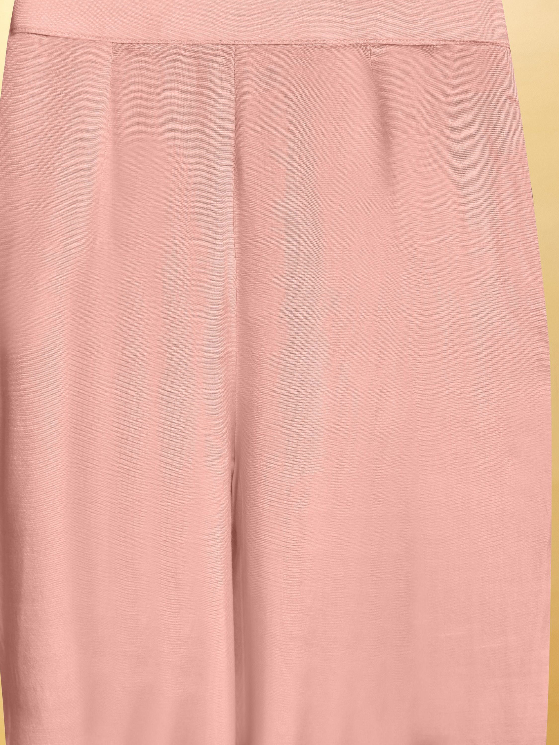 Gorgeous Baby Pink Sequins Georgette Event Wear Palazzo Suit