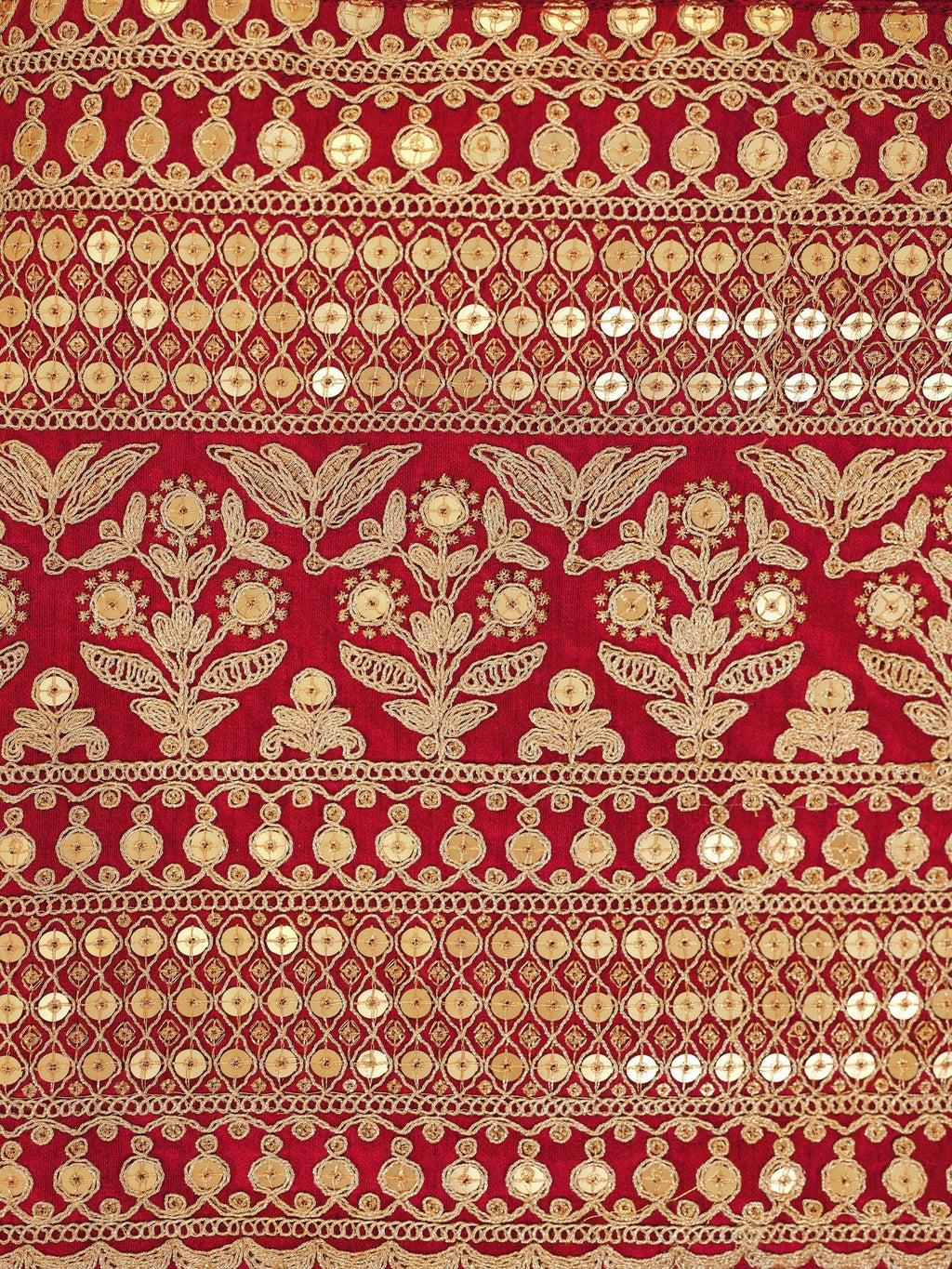 Fascinating Red Embroidered Georgette Wedding Wear Salwar Suit