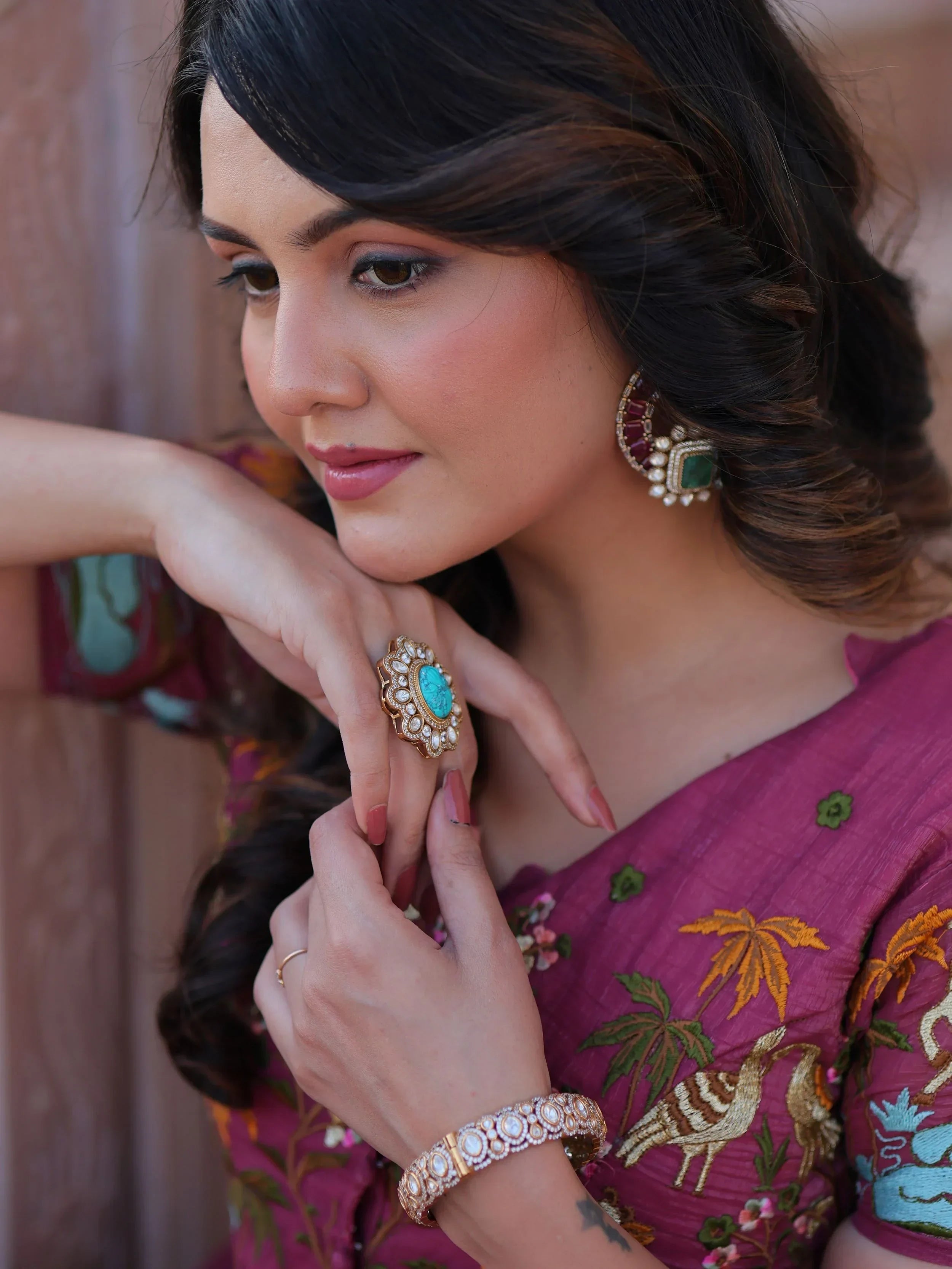 Pink Classy Onion Organza Embroidered Festival Wear Gown With Koti