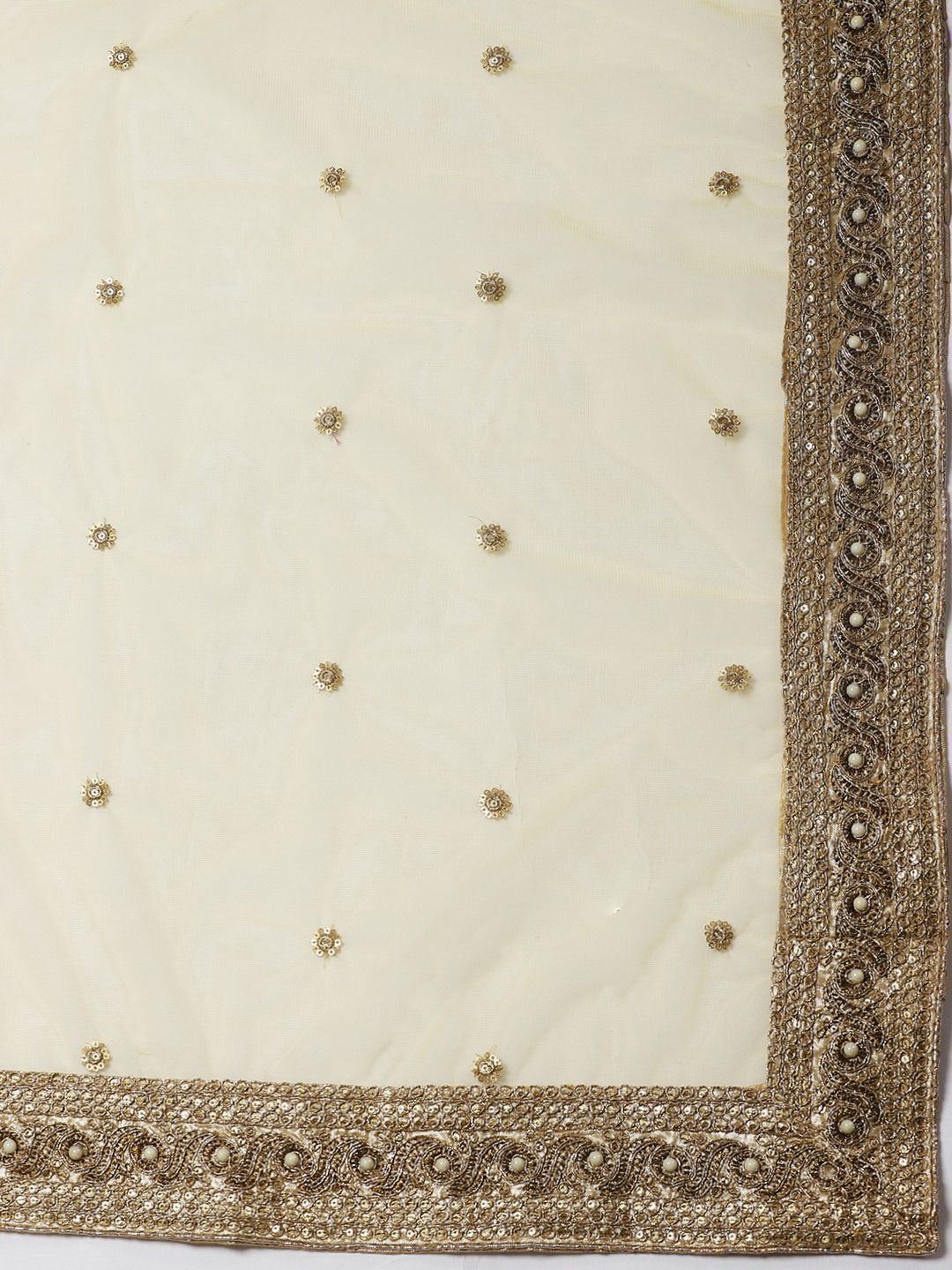 Yellow & Printed Semi-Stitched Myntra Lehenga & Unstitched Blouse with Dupatta