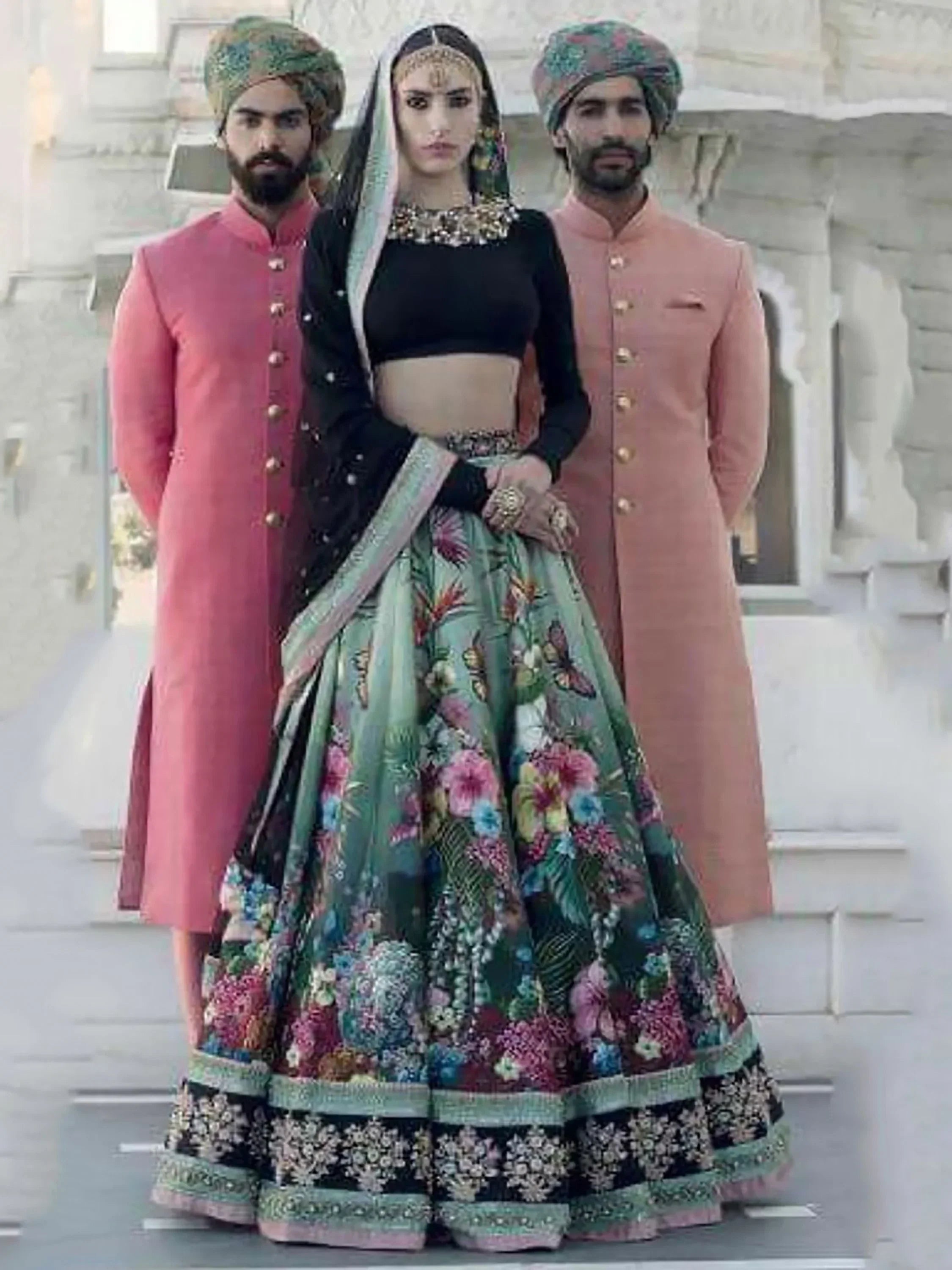 Olive & Solid Semi-Stitched Myntra Lehenga & Unstitched Blouse with Dupatta
