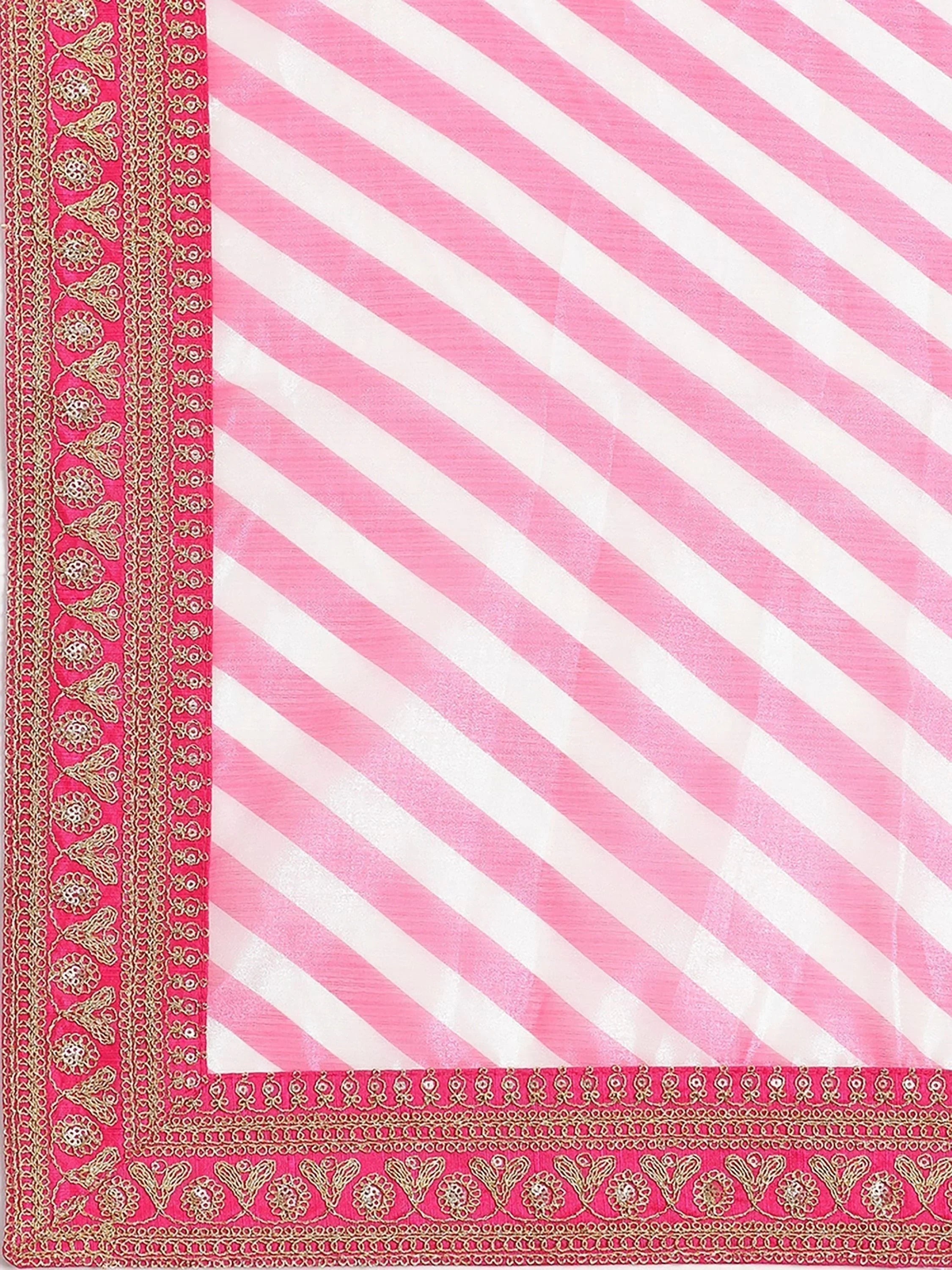 Pink Embroidery Mulberry Silk Wedding Lehenga Choli