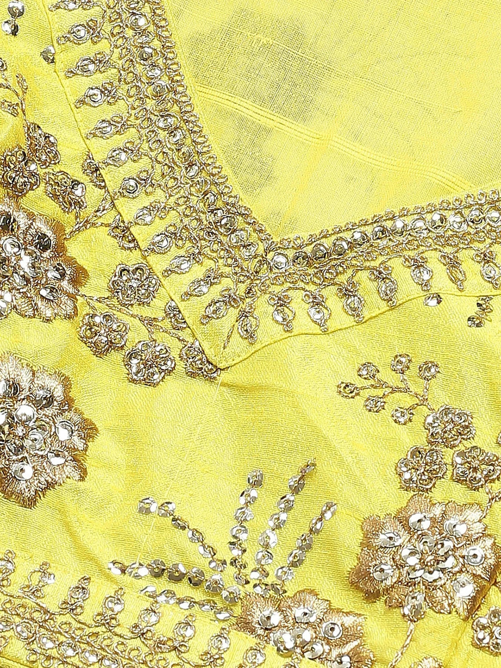 Neon & Toned Embroidered Semi-Stitched Myntra Party Wear Lehenga & Unstitched Blouse with Dupatta